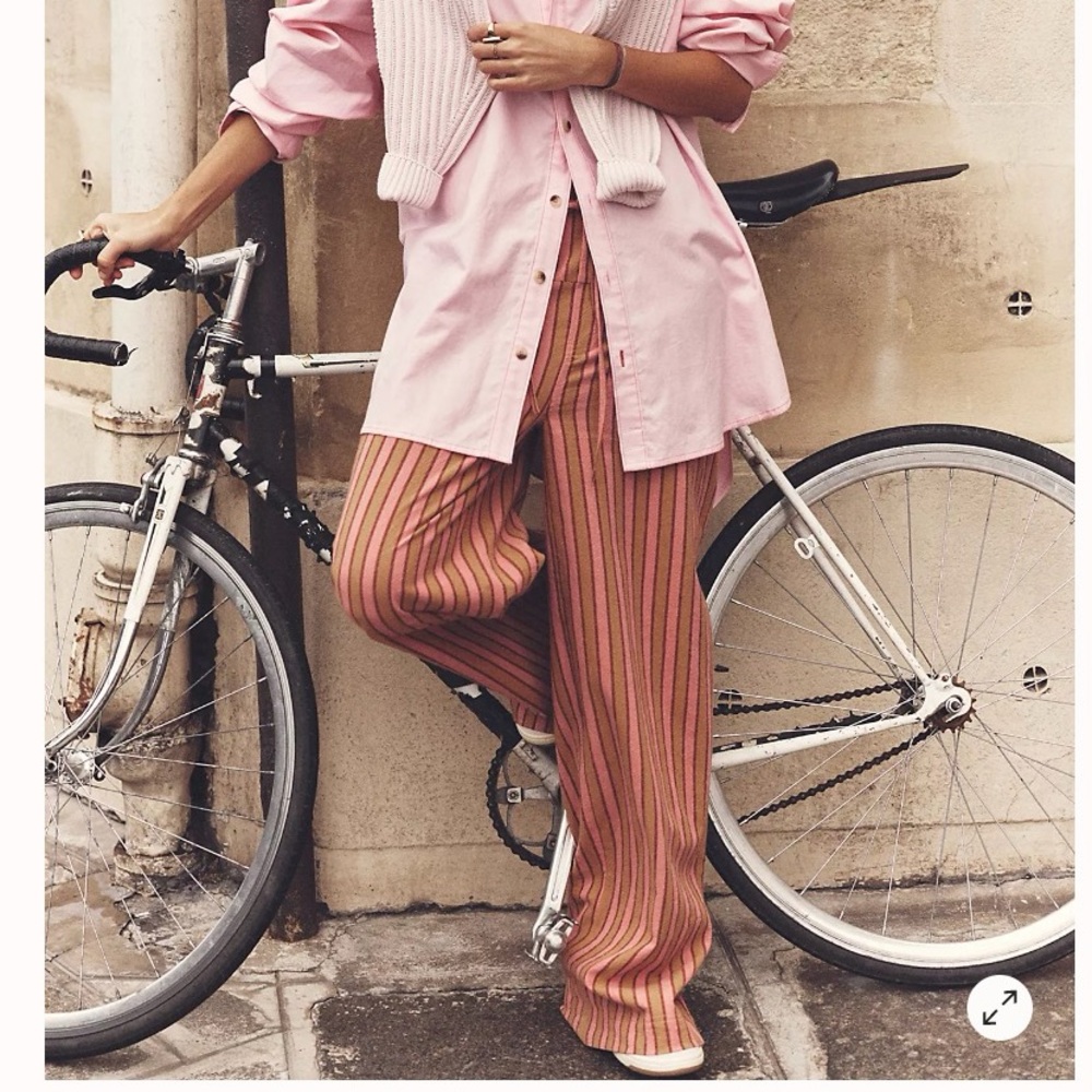 Free People Hudson Canyon Stripe Wide Leg Pant